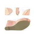 thumbnail image 2 of BLISSFUL STEP Platform Clear Strap Wedge Heel Slide Sandals for Women Rose Gold 9.5, 2 of 4