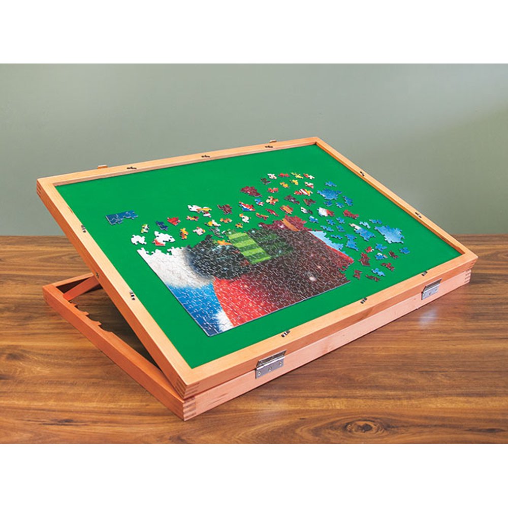 Wooden Puzzle Easel Table for Adults & Kids 22" x 32" Top Great for