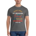 thumbnail image 3 of Dont Mess With-Me My Grandma Is Crazy Men'S Basic Short Sleeve T-Shirt Deep Heather 5x-Large, 3 of 5