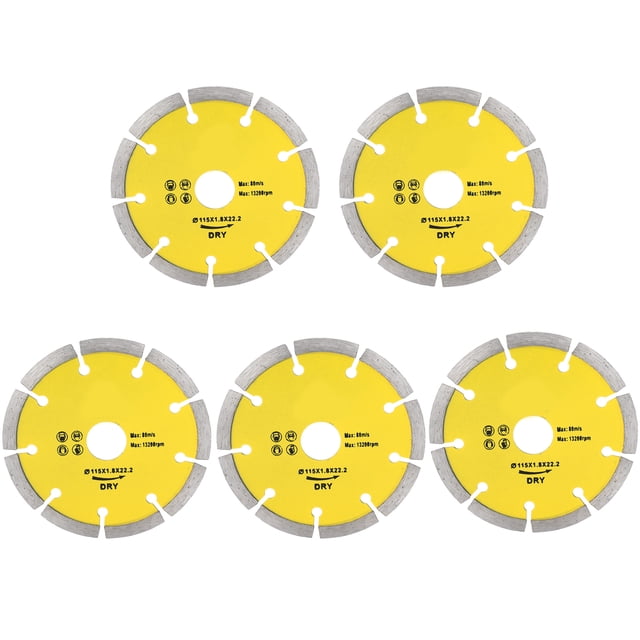 5 hojas de sierra Disco de corte de cerámica corrugado de diamante Herramientas de corte para carpintería 115MM