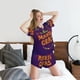 thumbnail image 5 of Fotbe Mardi Gras2 Conjunto de Pijama Estampado para Mujer, 2 Piezas, Ropa de Dormir con Camiseta de Manga Corta y Shorts Suaves-3X-Large, 5 of 6