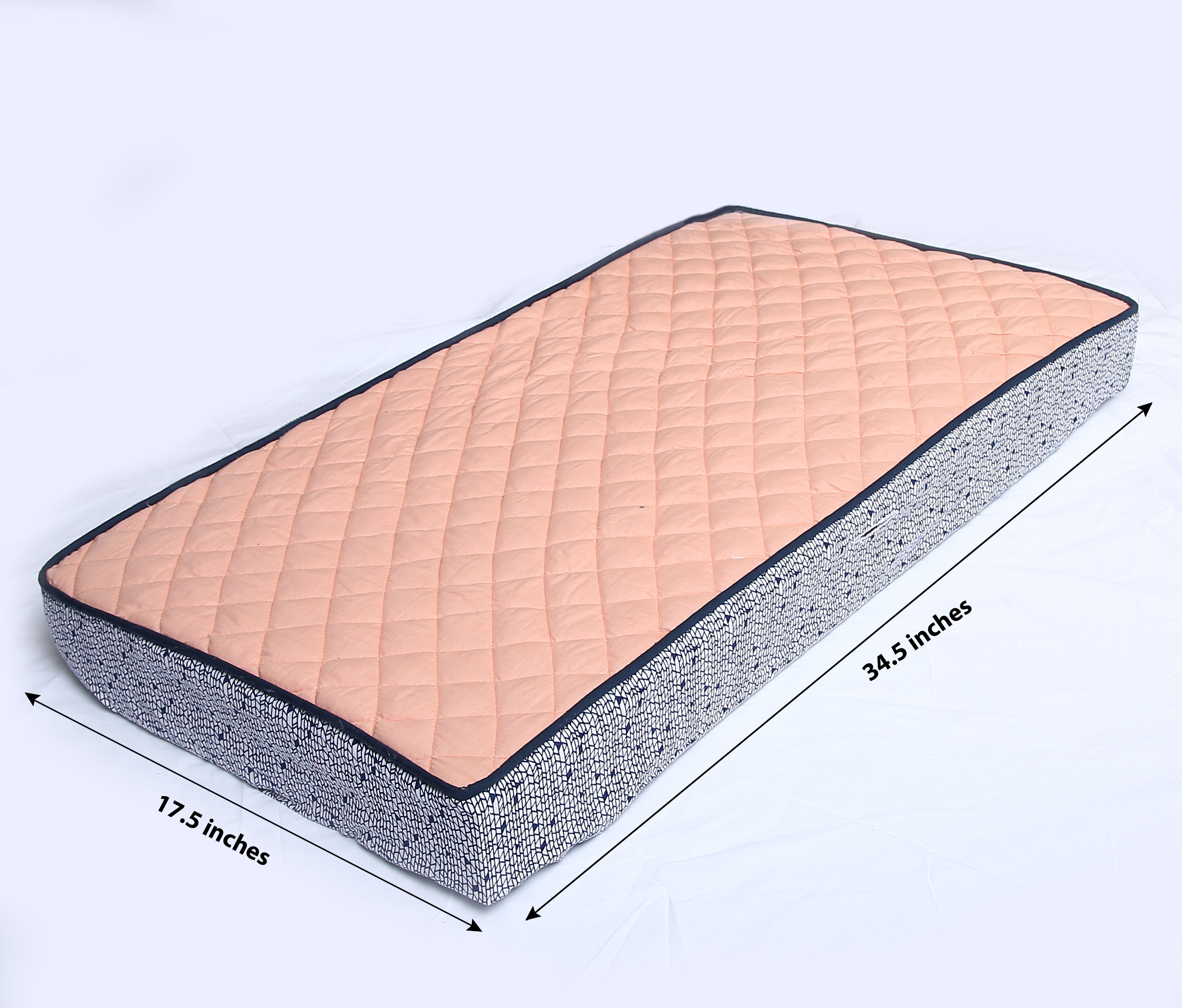 Bacati - Tribal Noah Coral/Navy Girls Quilted Changing Pad Cover