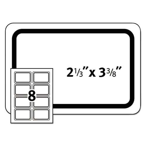 "Flexible Adhesive Name Badge Labels, 3.38 X 2.33, White/red Border, 400/box | Bundle of 2 Boxes"