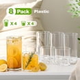 thumbnail image 2 of Juego de 8 vasos de plástico Meolibour sin BPA, 2 of 7