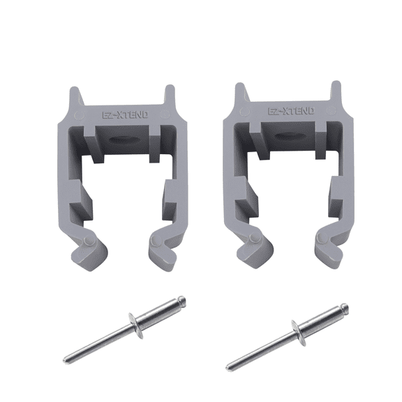 EZ-Xtend Pontoon Bimini Square Frame Clips Boat Accessories 2"Lx1-1/4"Hx1-1/2"W  (Gray, 1" Clips)