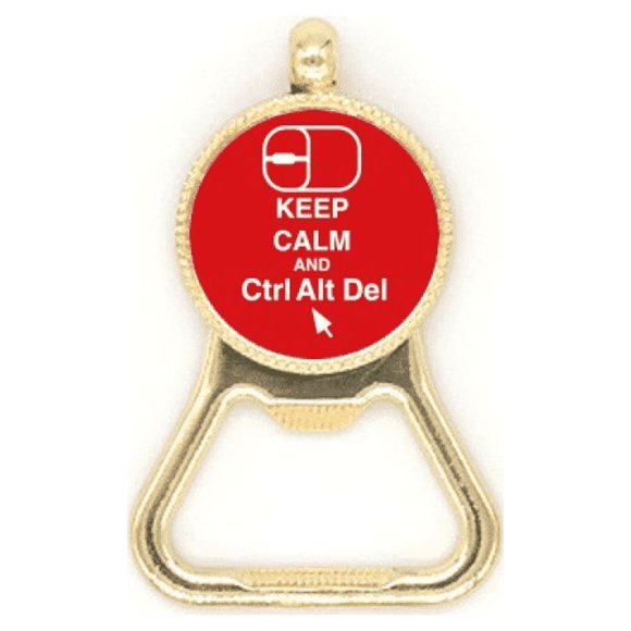 Mouse Control Delete Computer Beer Bottle Cap Opener Stainless Steel Key Chain