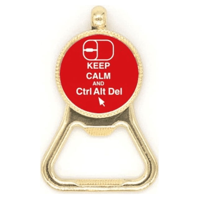 Mouse Control Delete Computer Beer Bottle Cap Opener Stainless Steel Key Chain