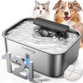 thumbnail image 1 of Fuente de agua para perros FEELNEEDY de acero inoxidable de 12 L, grande, 1 of 9