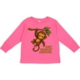 thumbnail image 3 of Inktastic Cute Monkey Just Hangin' Around Illustration Boys or Girls Long Sleeve Toddler T-Shirt, 3 of 5