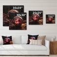 thumbnail image 4 of Designart "Red Gold Vibrant Stones Fiery Minerals" Stone Geode Print on Natural Pine Wood, 4 of 5
