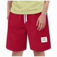 thumbnail image 1 of Curenmufel Shorts pour Enfants Garçons, Shorts Cargo Légers, Shorts à Cordon pour Jeunes, Short de Randonnée pour Enfants, Taille 6-7 (Rouge, 6-7 Ans), 1 of 5