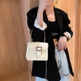 thumbnail image 3 of Bolsa Bolsos de hombro de color de empalme para mujer Bolso cruzado con solapa de cadena de PU (Blanco) Tmvgtek Para estrenar, 3 of 9