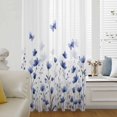 thumbnail image 6 of Purple Floral Butterfly Sheer Curtains 45 Inches Long, Spring Rustic Botanical Flowers Light Filering Curtains, Breathable Simi Curtain Privacy Drapes for Kitchen Bathroom Small Window Treatment, 6 of 9