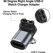 USB C to Garmin Watch Charger Cable Adapter, 4-Pack Type-C Garmin Charging Cord Adapt for Fenix 8 7 7X 6 Pro Solar,Vivoactive 6 5 4S,Venu 3 3S SQ,Forerunner 970/965/265/255/165,Tactix,Instinct 3,Epix