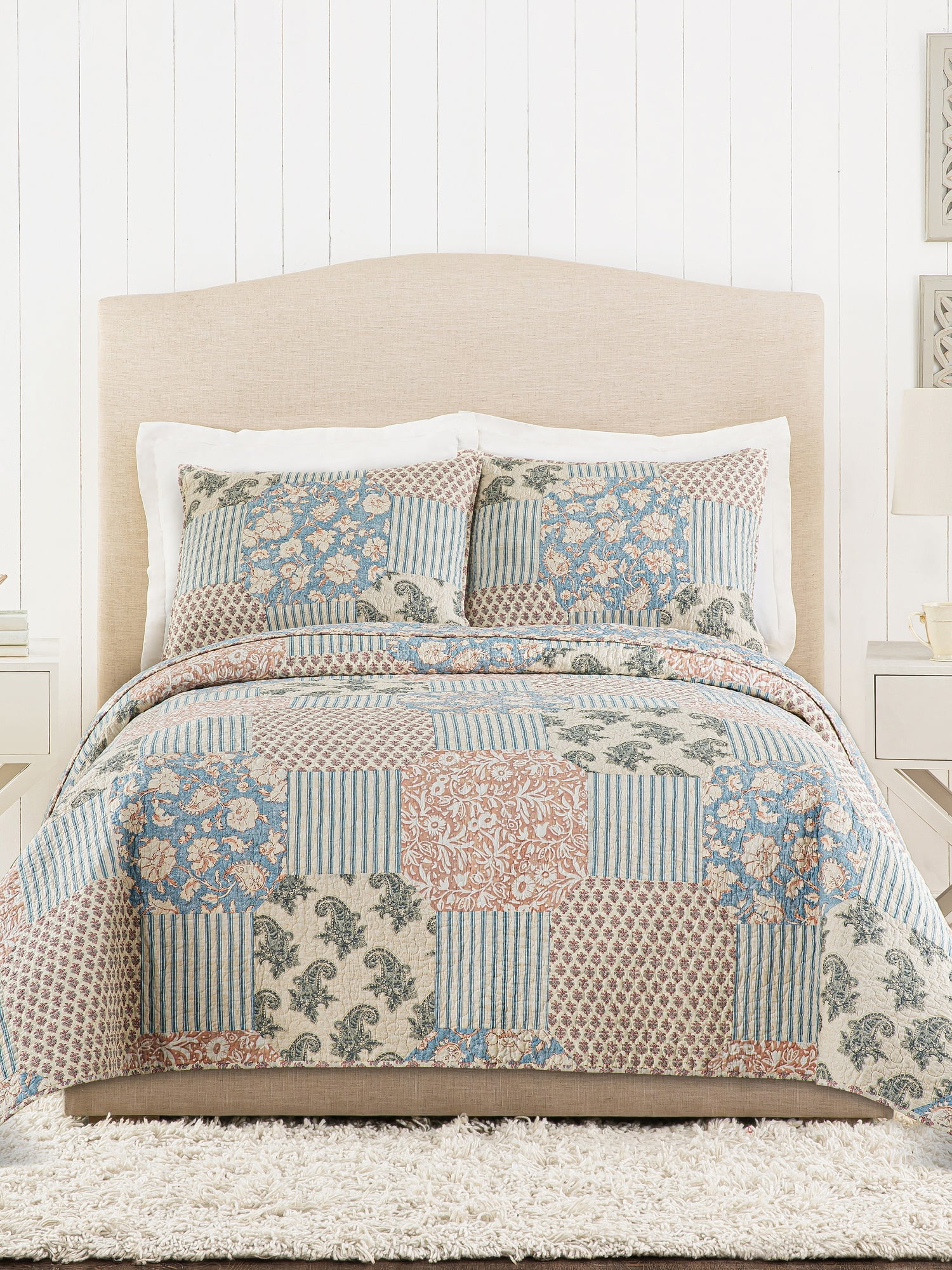 Lush Decor Cottage Core - Juego De Edredón Reversible De