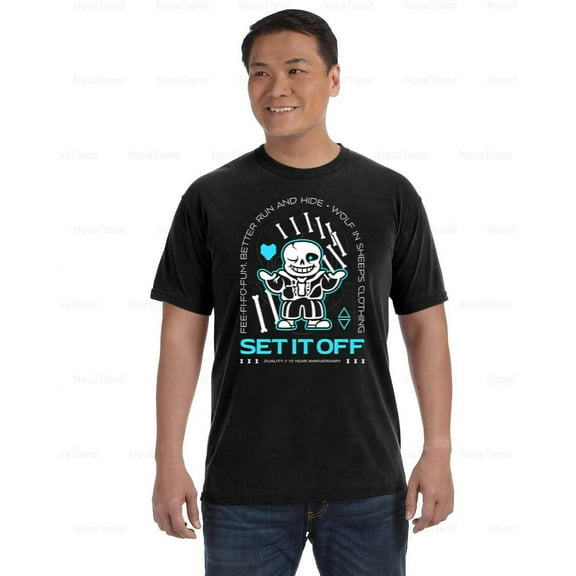 Set It Off Comfort Color T-Shirt Duality Anniversary with Sans Skeleton, Unisex, up to size 4XL