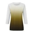 thumbnail image 4 of Shirt for Women's Fashion Casual Raglan Sleeve Round Neck 3/4 Sleeve Loose Printed T-Shirt Ladies Top, 4 of 5