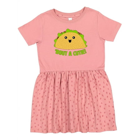 

Inktastic Taco Bout a Cutie Cute Taco Pun Girls Toddler Dress
