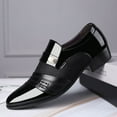 thumbnail image 5 of Entyinea Leather Shoes Classic Mens Oxfords Formal Business Leather Shoes,Black 44, 5 of 5