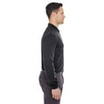 thumbnail image 3 of UltraClub Adult Cool & Dry Long-Sleeve Mesh Piqué Polo 2XL BLACK, 3 of 3