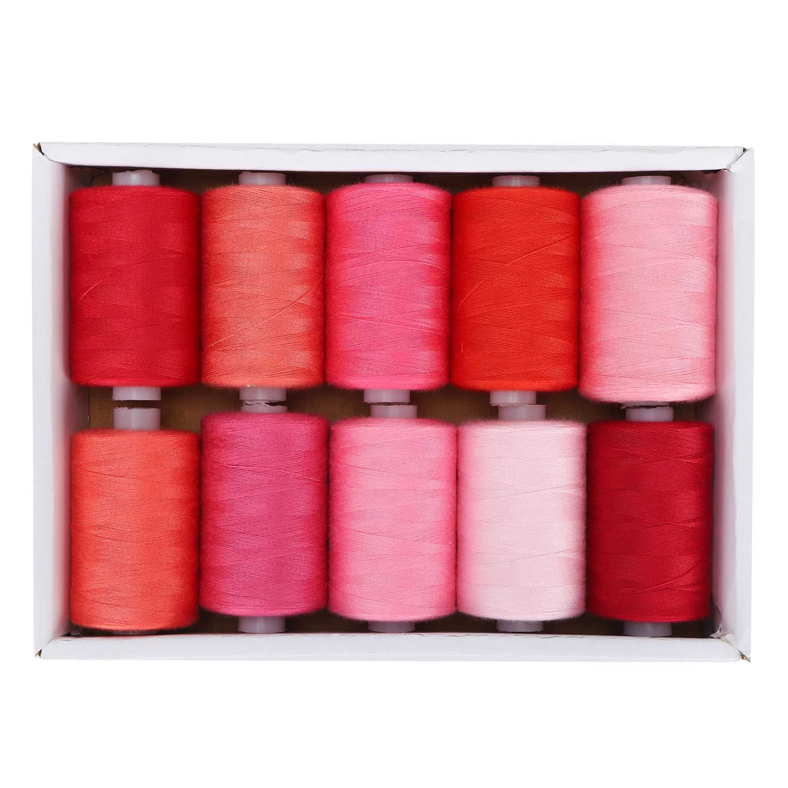 50pcs Bobbins and Sewing Thread, TSV Pre-Wound Thread with Box