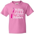 thumbnail image 3 of Inktastic Breast Cancer Awareness We Wear Pink in October Youth T-Shirt, 3 of 5