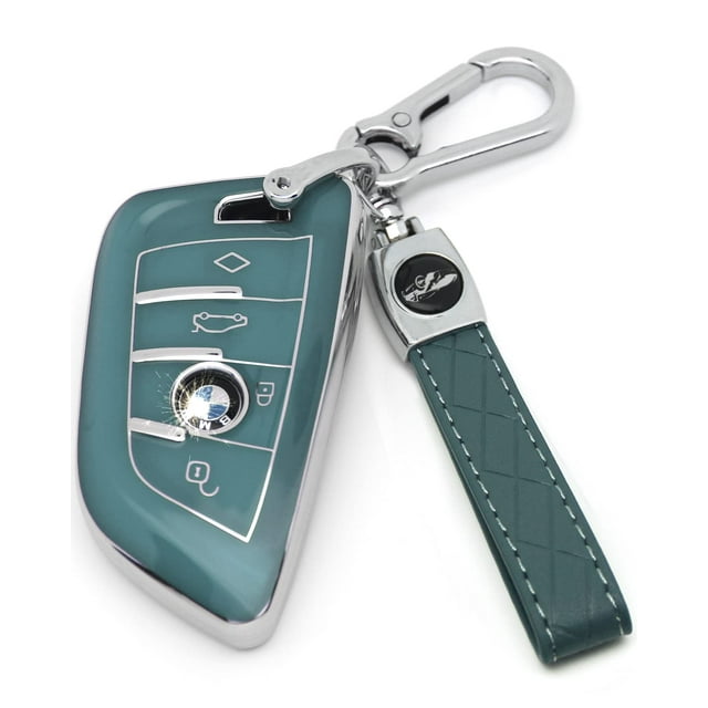 Haoyoumei Adecuado Para Llave Bmw. La Funda Avanzada De Tpu Suave Es Compatible Con Llave X1 X3 X4 X5 X6 X7 M5 M6 1 3 4 5 6 7 Gt5 Gt6 Llave De Protección Completa De 360 Grados (Cubierta De Llave Az