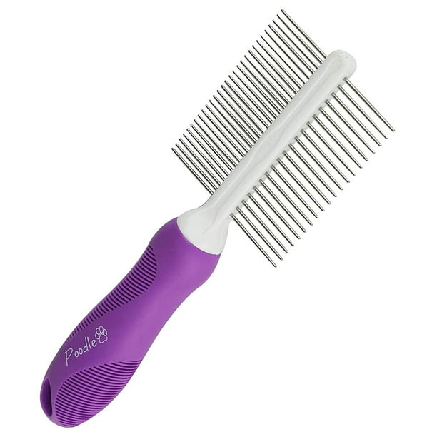 Poodle Pet Double-Sided Stainless Steel Dog & Cat Pet Comb Grooming ...