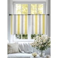 thumbnail image 4 of Yellow Grey Striped Sheer Curtains for Living Room Bedroom Geometric Vertical Stripes White Sheer Curtains 54 Inch Long 2 Panels Set Light Filtering Curtain Window Treatments Drapes for Dining Room, 4 of 6