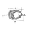thumbnail image 2 of Grote Industries Lumière de Chasse-Neige 84621-5 Phare Auxiliaire; avec Clignotants; Faisceau Haut de 32 Watts/14 Watts Faisceau Bas; Ampoule LED Claire; Lentille en Polycarbonate Clair; Boîtier en Aluminium Moulé sous Pression Noir, 2 of 5