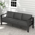 thumbnail image 2 of Tolead Outdoor Aluminum Patio Furniture Set, 3-Seat Sofa with Gray Cushions, 2 of 7