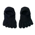 thumbnail image 1 of Calcetines bajos suaves Salvador para mujer 1 par de cinco dedos negro, 1 of 10