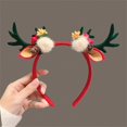 thumbnail image 1 of Aro de pelo de Navidad para niña, cornamenta de Reno de felpa, orejas de ciervo, diademas de Cosplay para fiesta de Navidad, accesorios para el cabello para Festival, regalos, 1 of 4