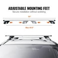 thumbnail image 3 of Universal 54" Aluminum Roof Rack Cross Bars for SUVs, Sedans, Vans - Fits Raised Side Rails, 200lbs Capacity, Adjustable & Lockable, 3 of 11