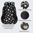 thumbnail image 4 of 3-Piece Backpack Set,Large Capacity Daisy Print Backpack with Insulated Lunch Bag & Pencil Pouch,Waterproof with Laptop Compartment & Side Pocket, 4 of 8