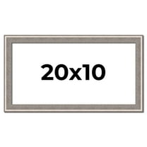 20x10 Frame Grey Real Wood Picture Frame Width 1.25 inches | Interior Frame Depth 0.5 inches | Hans