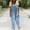 Light blue, variant on GILIGEGE Women Loose Adjustable Strap Denim Bib Overall Jeans Distressed Wide Leg Baggy Overalls Jumpsuit Womens Casual Classic Blue Daily Denim Long Pants Overalls Jumpsuit Black L