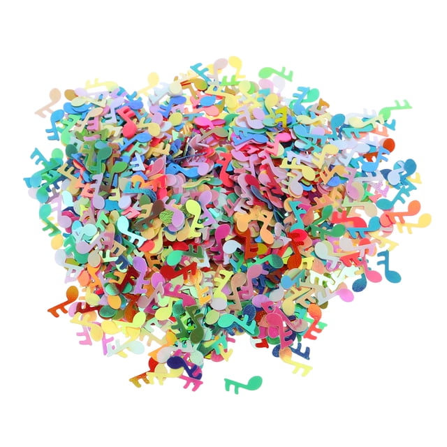 1 paquete de 15 g de confeti con notas musicales para mesa, decoración de fiestas, cumpleaños, bodas, baby showers (color mágico).