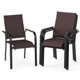 thumbnail image 1 of Gymax Patio Dining Chairs Set of 4 Stackable Outdoor Armchairs w/Metal FrameBackrest, 1 of 8