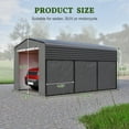 thumbnail image 6 of Upgraded 10x15 FT Heavy Duty Metal Carport with Removable Waterproof Sidewalls, Galvanized Steel Roof, Durable All-Weather Outdoor Shelter for Cars, Boats, Trucks, and Equipment, 6 of 9