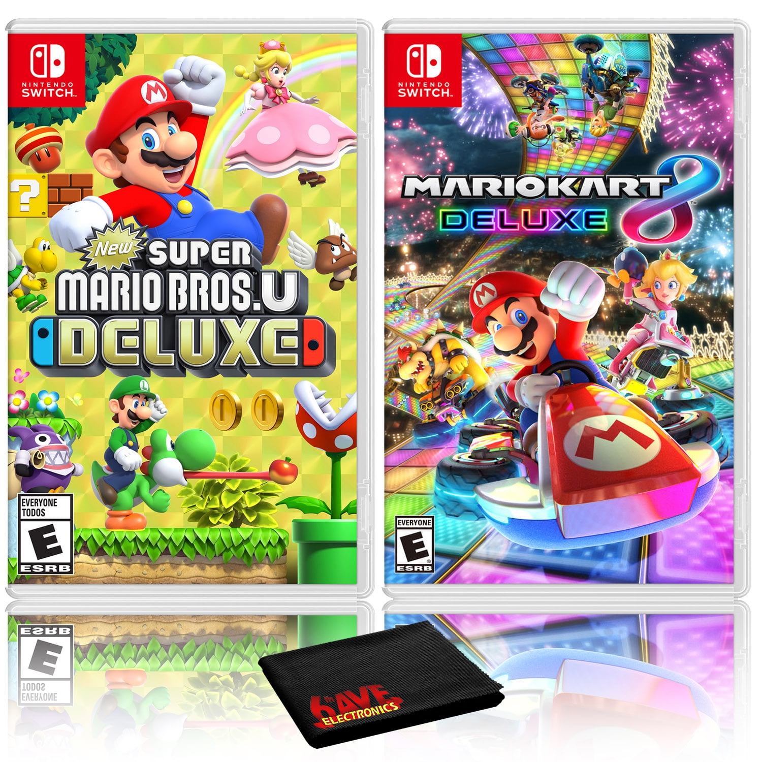 New Super Mario Bros. U Deluxe Mario Kart 8 Deluxe Two Game Bundle Nintendo Switch Walmart