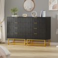 thumbnail image 4 of Commodes Modernes Commode en Tissu à 4 Tiroirs, Organisateur, Coffre de Rangement Compact pour Chambre, Garde-Robe et Salon, Tiroirs pour Vêtements, Table de Chevet Étroite, Noir/blanc, 4 of 9