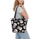 thumbnail image 2 of Balery black white Skull bone Bolsa de Hombro con Diseño, Bolsa Grande y Duradera, Bolsa Versátil para Compras, 2 of 6