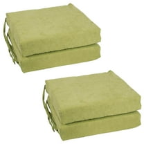 Blazing Needles Set of 4 Indoor Microsuede Chair Cushions, Sage Green
