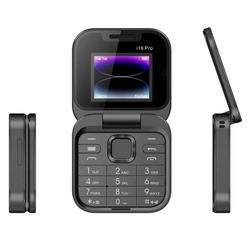 Mini Flip Mobile Phone Radio Magic Voice Blacklist Speed Dial Vibration 2SIM Card Small Display Foldable Phone for Elderly People,Easy to Use,Gift for Fathers Day