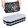 thumbnail image 1 of Bandeja para cubitos de hielo, paquete de 2, bandeja de cubitos de hielo de fácil liberación, bandeja de cubitos de hielo de silicona A-Free con tapa, bandeja reutilizable para cubitos de hielo para, 1 of 6