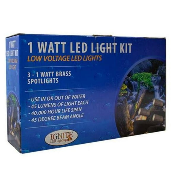 Savio 3X1WMSKIT 1W Anjon Small Brass LED Light with Transformer