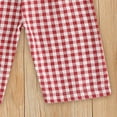 thumbnail image 5 of TOOYOU Girls Jumpsuit Toddler Sleeveless Lattice Prints Tops Bottoms Jumpsuit Romper Children'S Skin Friendly Clothing Size 3-4 Years ,Red, 5 of 6