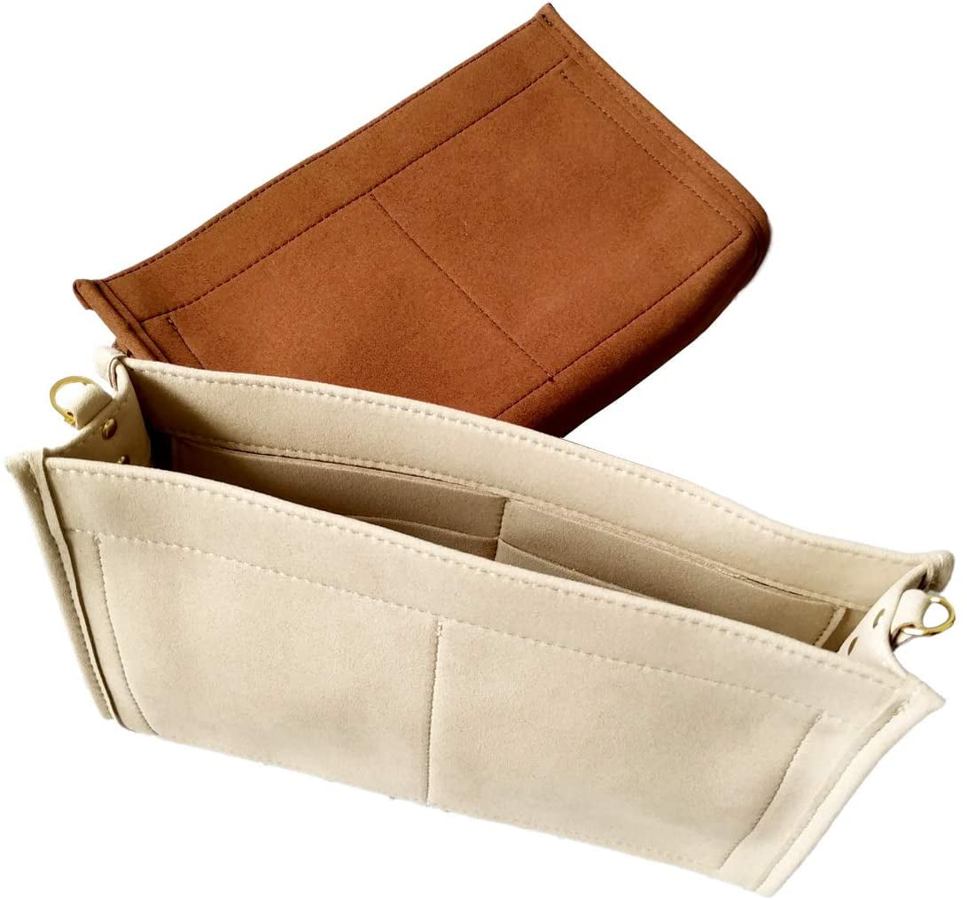 Tourdream Purse Organizer Insert Fit Toiletry Pouch 26 19 Handbag Shaper  Premium Microfiber with Gold Buckles (Toiletry Pouch 26, Khaki) | Walmart  Canada