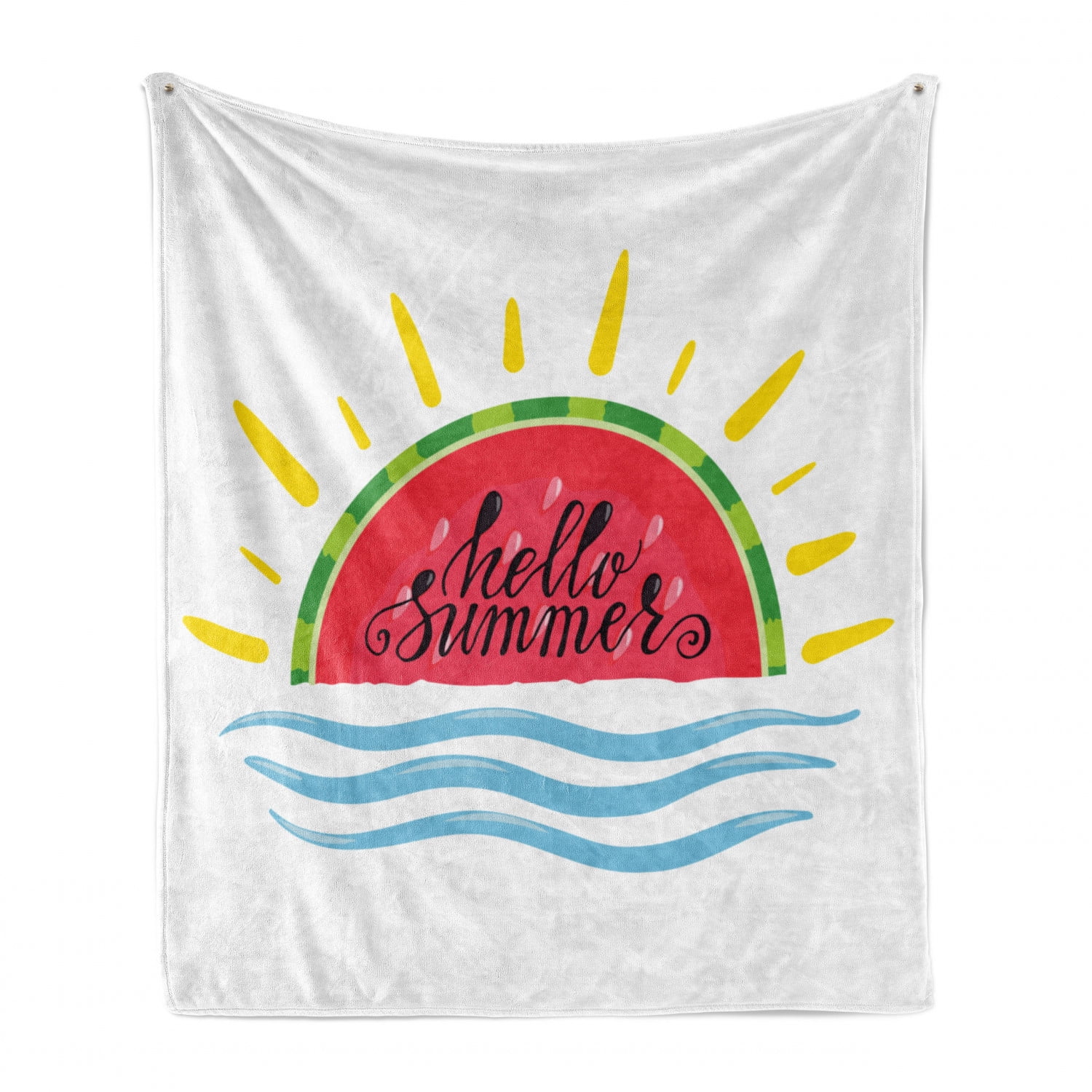 Multicolor Bear on The Beach Sunbathing Summer Day with Watermelon Cheerful Design Ambesonne Cartoon Soft Flannel Fleece Throw Blanket Cozy Plush for Indoor and Outdoor Use 70 x 90 Multicolor Bear on The Beach Sunbathing Summer Day with Watermelon Cheerful Design Ambesonne Cartoon Soft Flannel Fleece Throw Blanket Cozy Plush for Indoor and Outdoor Use 70 x 90